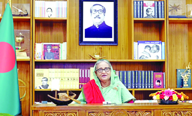 Prime Minister Sheikh Hasina addresses to the nation on Monday.