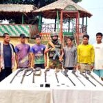 9 KNF members held with firearms at a remote hilly location under Ruma upazila in Bandarban on Tuesday.