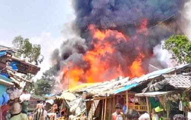 Rohingya camp catches fire again, 7 units working