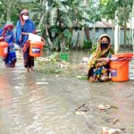 Flood-hit families in Bangladesh